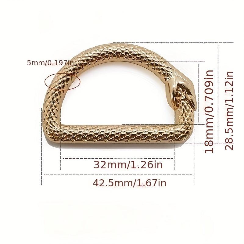 Alloy Seamless D ring Pet Bag Keychain Connecting Ring Shaped