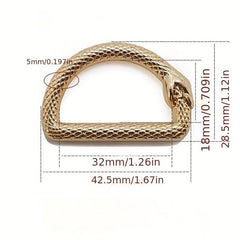 Alloy Seamless D ring Pet Bag Keychain Connecting Ring Shaped