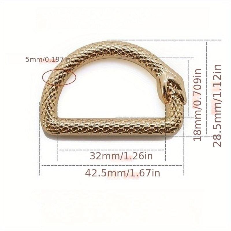 Alloy Seamless D ring Pet Bag Keychain Connecting Ring Shaped