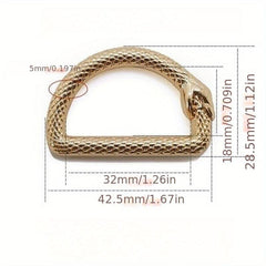 Alloy Seamless D ring Pet Bag Keychain Connecting Ring Shaped