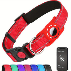Taglory Reflective Dog Collar with AirTag Holder for Safety