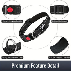Taglory Reflective Dog Collar with AirTag Holder for Safety