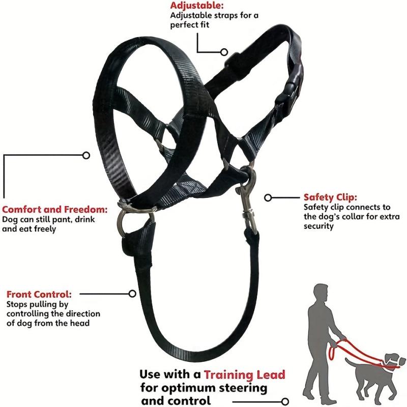 Adjustable Dog Pet Muzzle Head Halter for Training