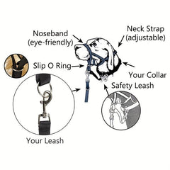 Adjustable Dog Pet Muzzle Head Halter for Training