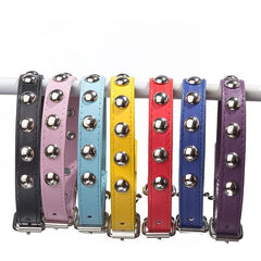 Stylish Mushroom Rivet PU Leather Dog Collar