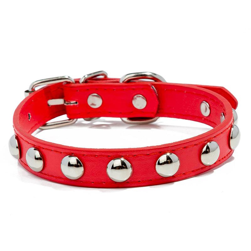 Stylish Mushroom Rivet PU Leather Dog Collar