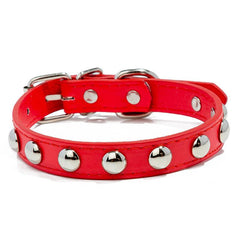 Stylish Mushroom Rivet PU Leather Dog Collar