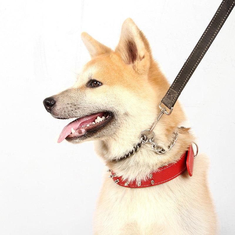 Spiked Studded Leather Dog Collar for Medium/Large Dogs Punk Style