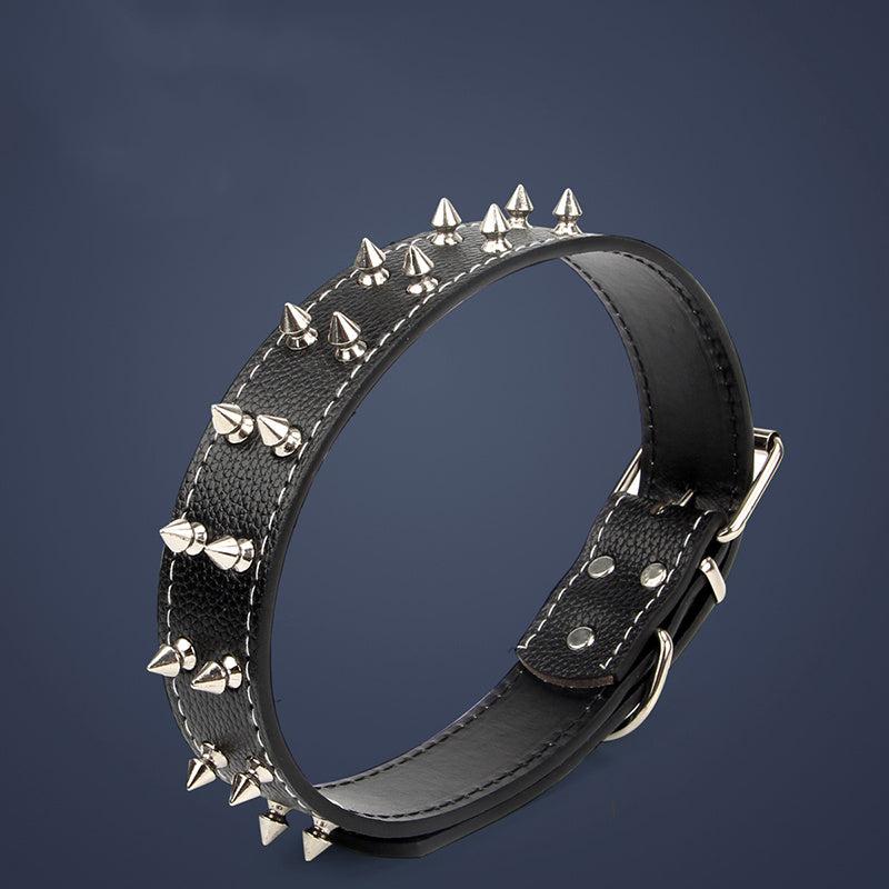 Spiked Studded Leather Dog Collar for Medium/Large Dogs Punk Style