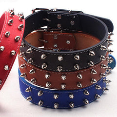 Spiked Studded Leather Dog Collar for Medium/Large Dogs Punk Style