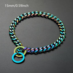 Colorful Cuban Chain Pet Dog Chain Heavy Duty Anti Slip Dog Collar
