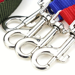 Adjustable Double Belt Dog Leash Nylon Solid Puppy Harness Lead
