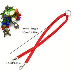 Adjustable Double Belt Dog Leash Nylon Solid Puppy Harness Lead