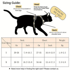 Soft Bear Pattern Cat Harness And Leash Set - Comfortable Cat Vest