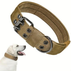 Adjustable Tactical Dog Collar for Large/Medium Dogs