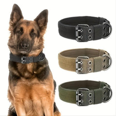 Adjustable Tactical Dog Collar for Large/Medium Dogs