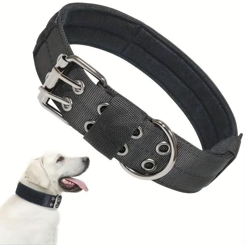 Adjustable Tactical Dog Collar for Large/Medium Dogs
