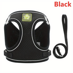 Reflective Dog Harness and Leash Set - No Pull Adjustable Pet Chest Strap