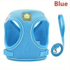 Reflective Dog Harness and Leash Set - No Pull Adjustable Pet Chest Strap