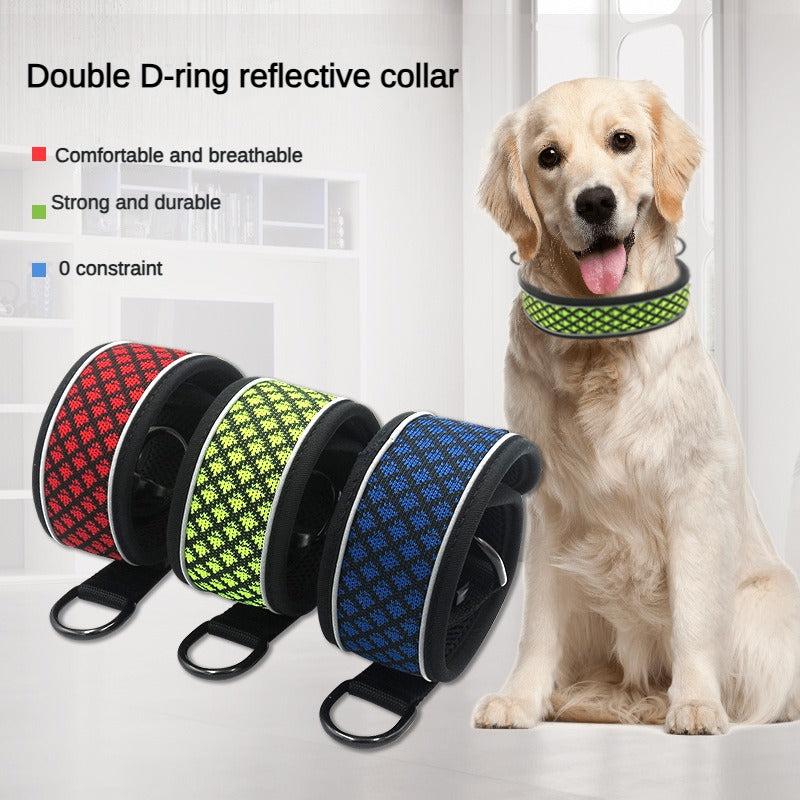 Adjustable Breathable Dog Collar Mesh Stripes Comfortable