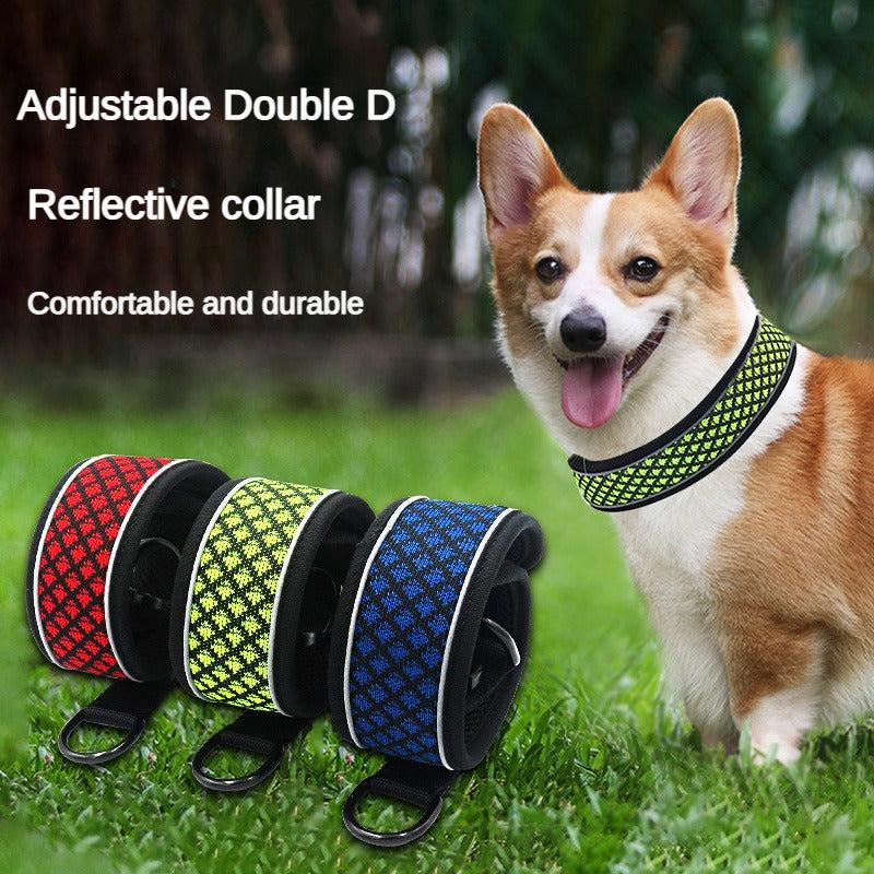 Adjustable Breathable Dog Collar Mesh Stripes Comfortable
