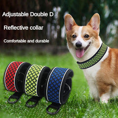 Adjustable Breathable Dog Collar Mesh Stripes Comfortable