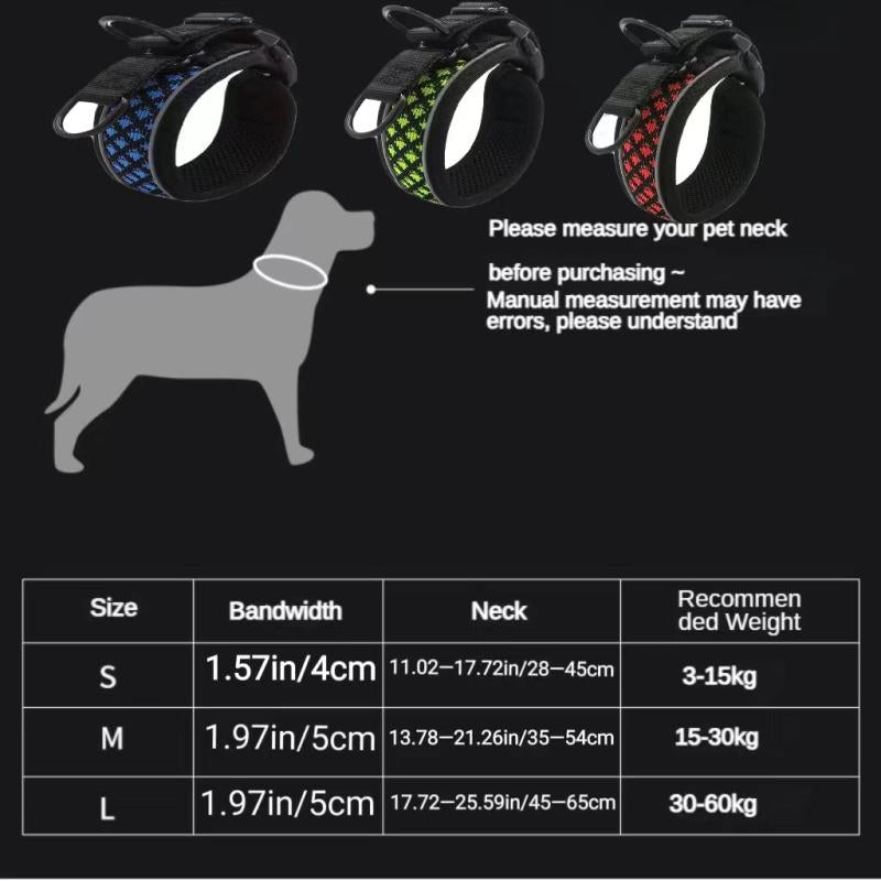 Adjustable Breathable Dog Collar Mesh Stripes Comfortable