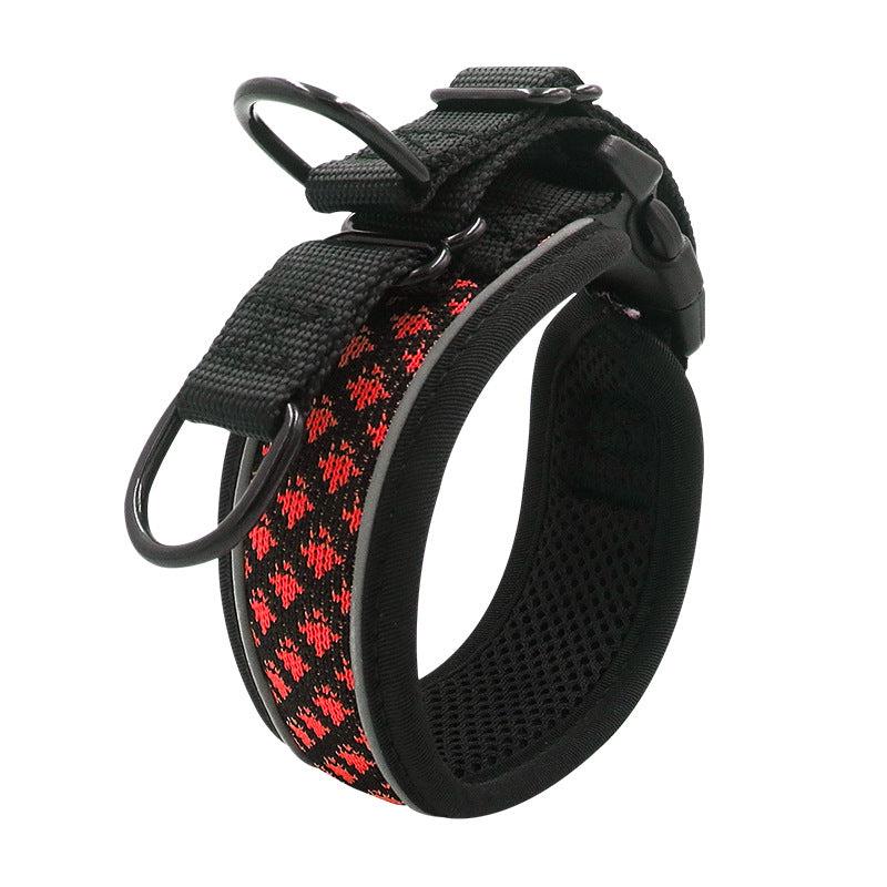 Adjustable Breathable Dog Collar Mesh Stripes Comfortable