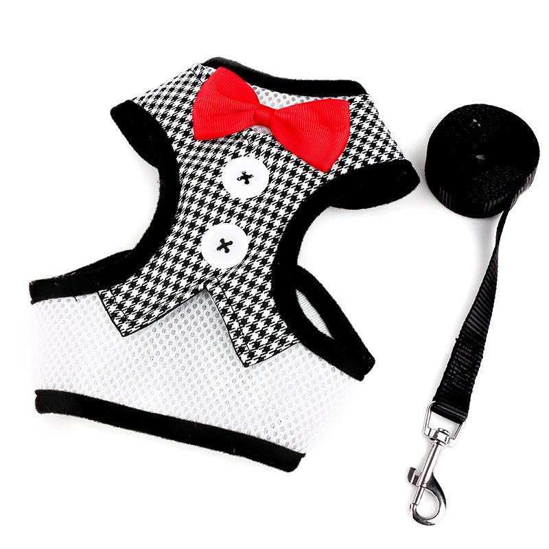 Stylish No Pull Pet Harness and Leash Set for Dogs and Cats