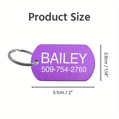 Personalized Dog Tag - Custom Engraved with Pet's Name & Info