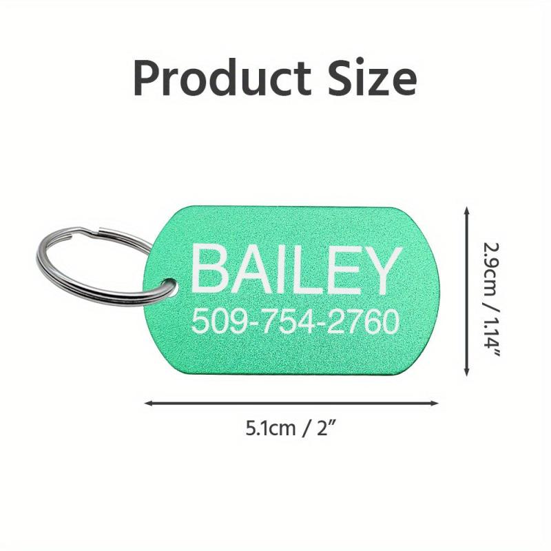 Personalized Dog Tag - Custom Engraved with Pet's Name & Info