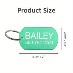 Personalized Dog Tag - Custom Engraved with Pet's Name & Info