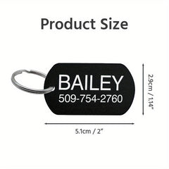Personalized Dog Tag - Custom Engraved with Pet's Name & Info