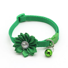 Adjustable Flower Pet Collar with Bells for Dogs
