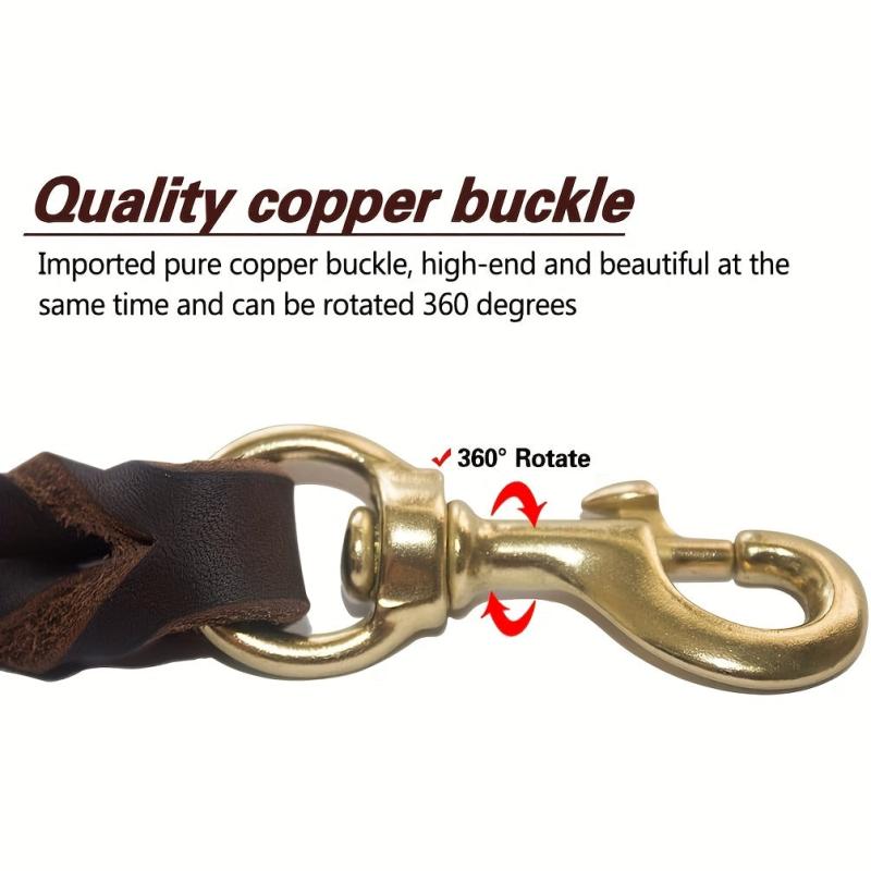Heavy Duty Leather Dog Leash for Large Medium Small Dogs