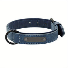 Custom Leather Dog Collars Personalized Engraving Nameplate