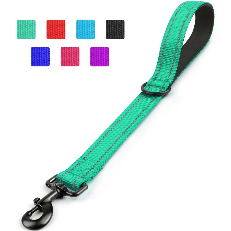 Taglory Short Dog Leash Traffic Padded Handle Heavy Duty Nylon Dog Lead