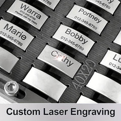 Custom Slide-On Pet ID Tag, Silent Engraved, No Jingle