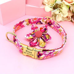 Floral Dog Collar Soft Durable Adjustable Small Medium Large Dogs