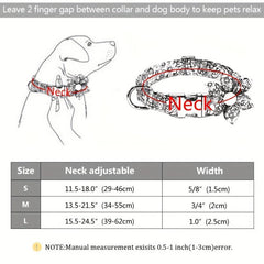 Floral Dog Collar Soft Durable Adjustable Small Medium Large Dogs