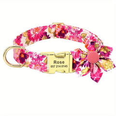 Floral Dog Collar Soft Durable Adjustable Small Medium Large Dogs