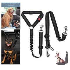 2 Pack Dog Seatbelt Harness Reflective Tether for Small Medium & Large Dogs