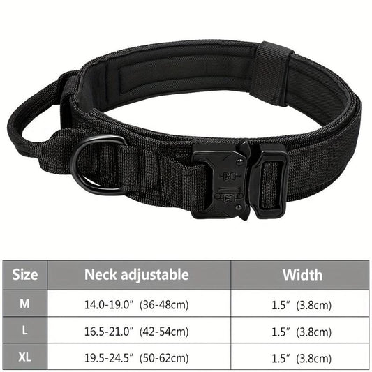 Tactical Dog Collar with Handle for Medium & Large Dogs