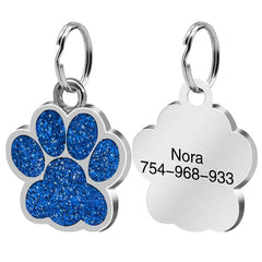Customizable Dog Paw Shape Engraving Pet ID Tag