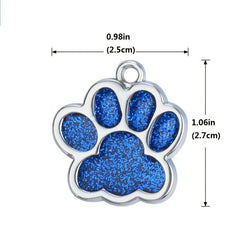 Customizable Dog Paw Shape Engraving Pet ID Tag