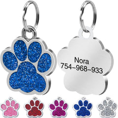 Customizable Dog Paw Shape Engraving Pet ID Tag