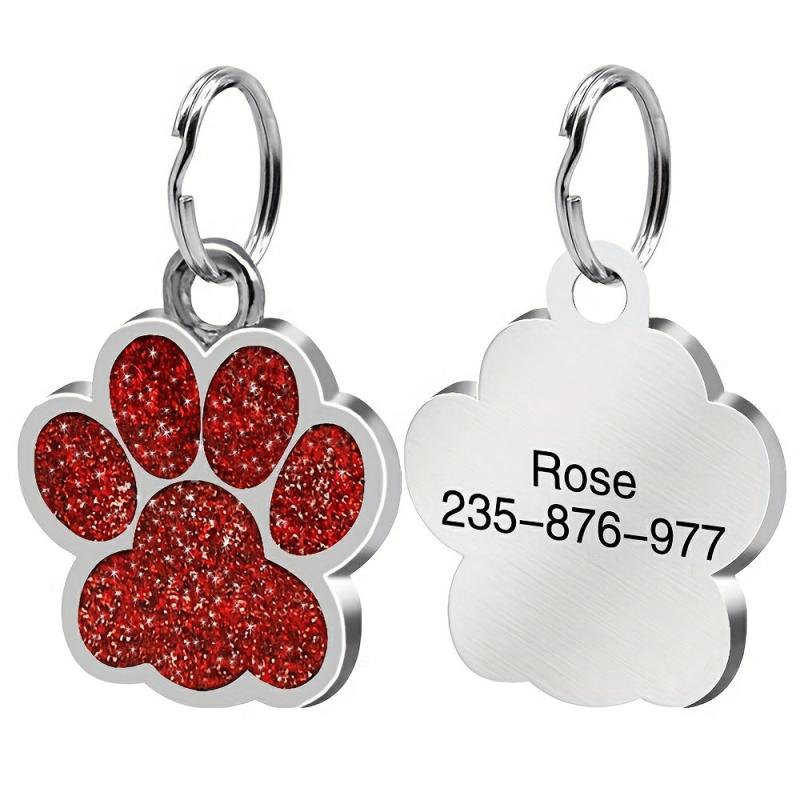 Customizable Dog Paw Shape Engraving Pet ID Tag