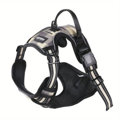 Adjustable Reflective Dog Harness Red Christmas Festivals