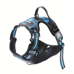 Adjustable Reflective Dog Harness Red Christmas Festivals