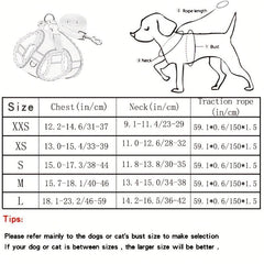 Mesh Reflective Pet Harness Durable Dog Vest Harness With Leash